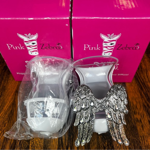 Pink Zebra Accents Pink Zebra Wall Hug Lot Angel Wings And One Original Poshmark